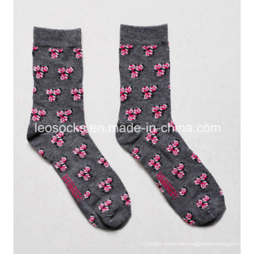 Mode benutzerdefinierte Damen N Flower Design Socken